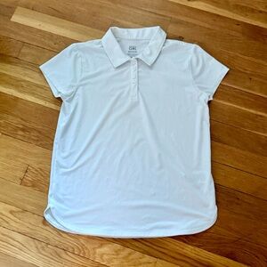 Athleta | Athleta Girl XL/14 Bright White School Day Short Sleeve Polo Shirt